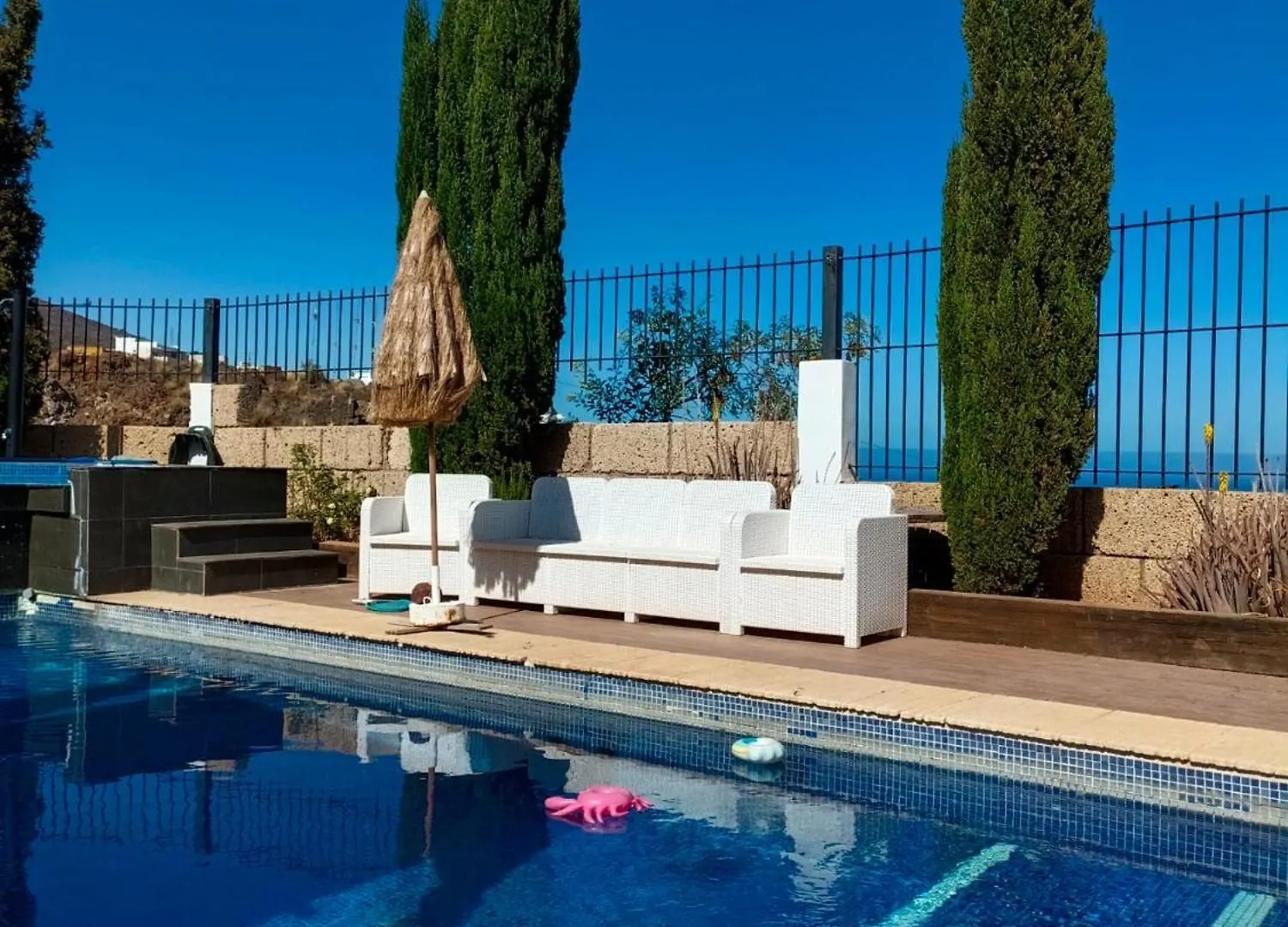 Luxury Villa Sea Views Heated Pool Private Jacuzzi Wifi Bbq Parking Tennis Court Candelaria 0*,